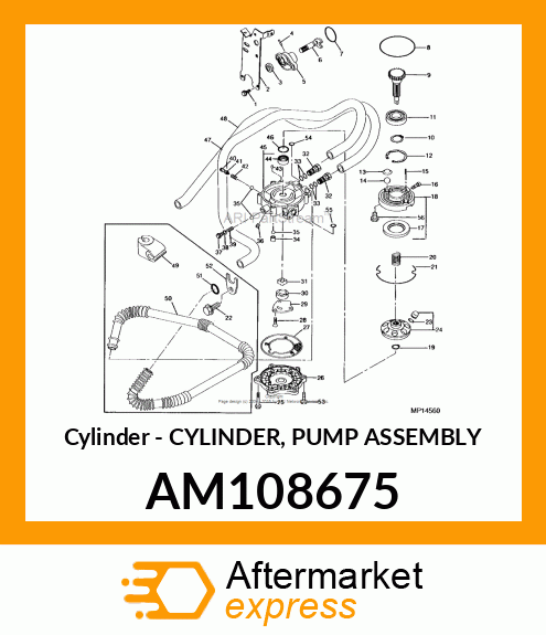 Cylinder - CYLINDER, PUMP ASSEMBLY AM108675