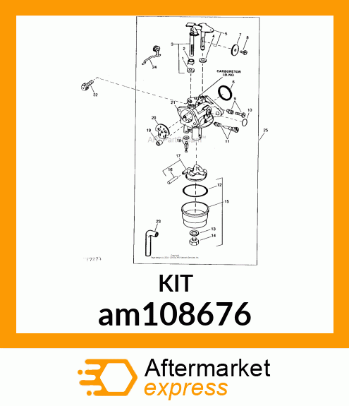 KIT, CARBURETOR OVERHAUL am108676