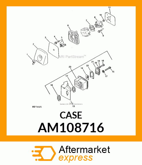 Case - CASE ASSEMBLY, AIR CLEANER AM108716