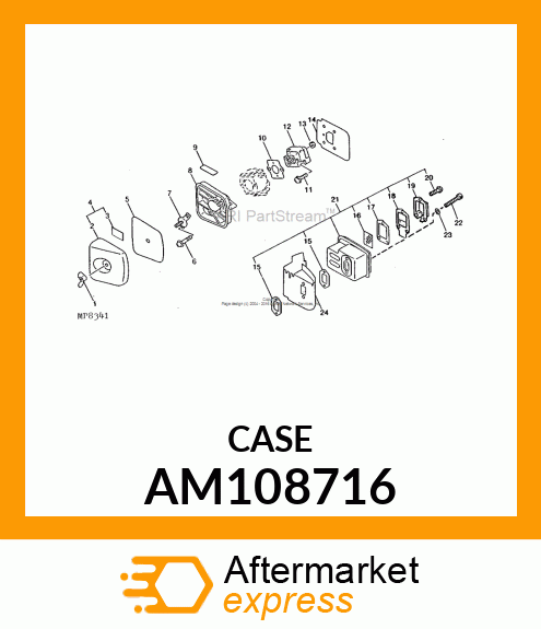 Case - CASE ASSEMBLY, AIR CLEANER AM108716