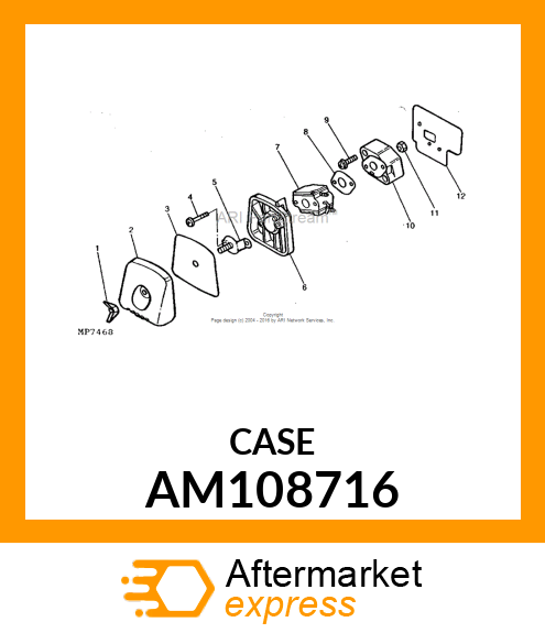 Case - CASE ASSEMBLY, AIR CLEANER AM108716