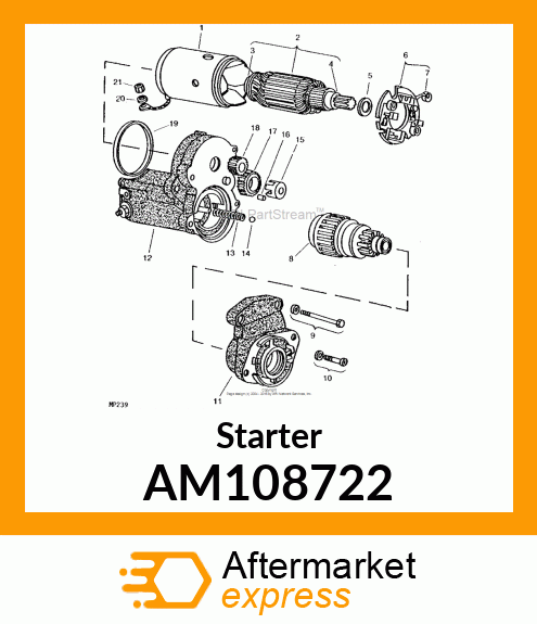 Starter Motor - STARTER AM108722
