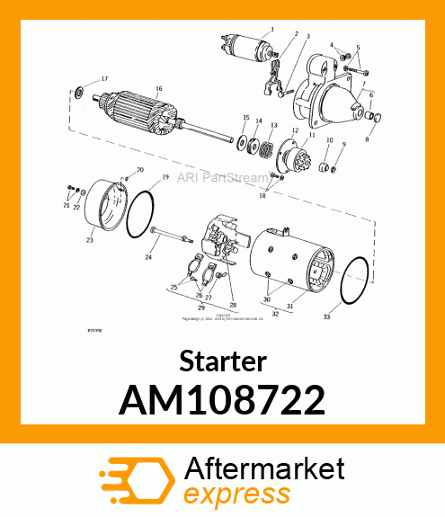 Starter Motor - STARTER AM108722