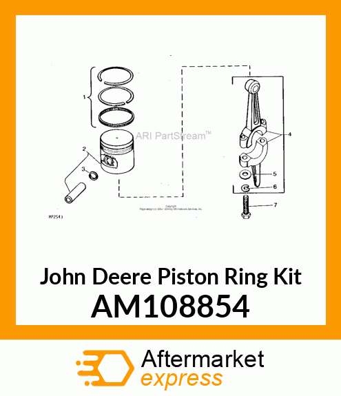 KIT, PISTON RING SET AM108854