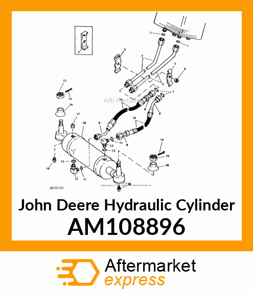 HYDRAULIC CYLINDER, CYLINDER, HYDRA AM108896