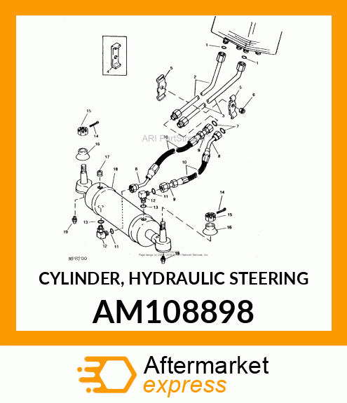 HYDRAULIC CYLINDER, 40X16 AM108898