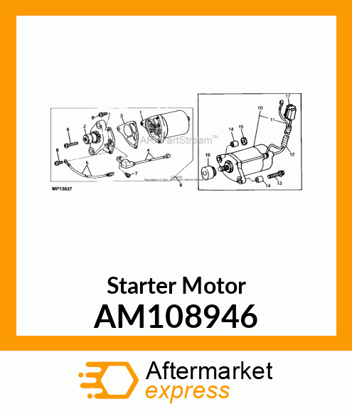 Starter Motor AM108946