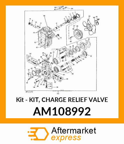 Kit - KIT, CHARGE RELIEF VALVE AM108992