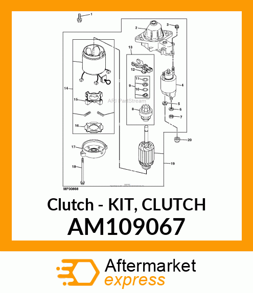 Clutch - KIT, CLUTCH AM109067