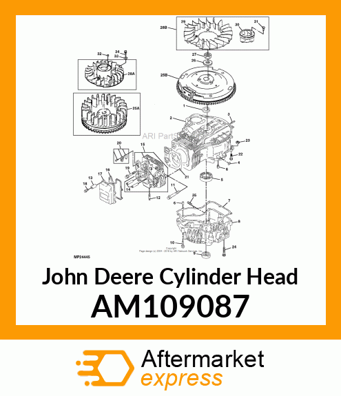 HEAD COMPLETE, CYLINDER AM109087