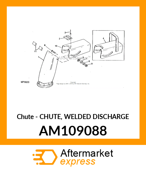 Chute - CHUTE, WELDED DISCHARGE AM109088