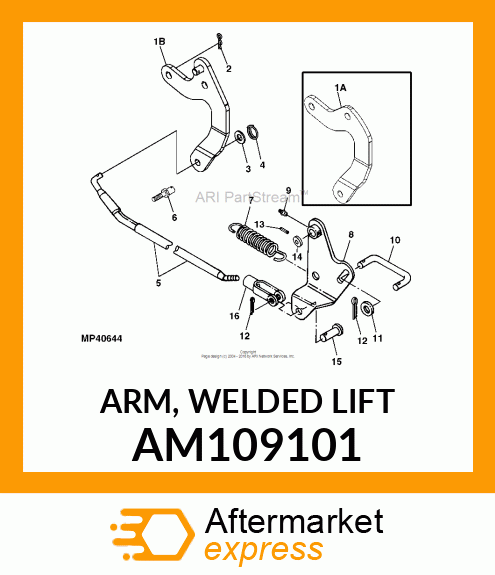 ARM, WELDED LIFT AM109101