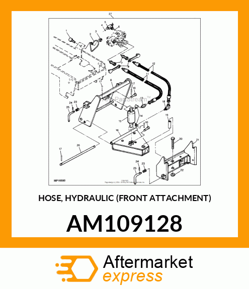 HOSE, HYDRAULIC (FRONT ATTACHMENT) AM109128