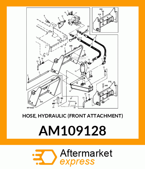 HOSE, HYDRAULIC (FRONT ATTACHMENT) AM109128