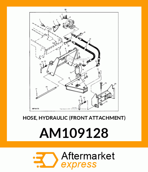 HOSE, HYDRAULIC (FRONT ATTACHMENT) AM109128