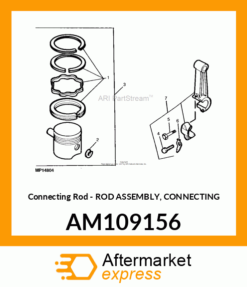 Connecting Rod - ROD ASSEMBLY, CONNECTING AM109156