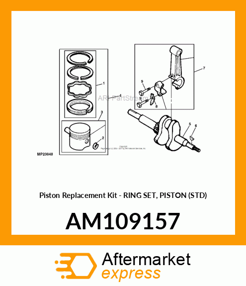 Piston Replacement Kit AM109157