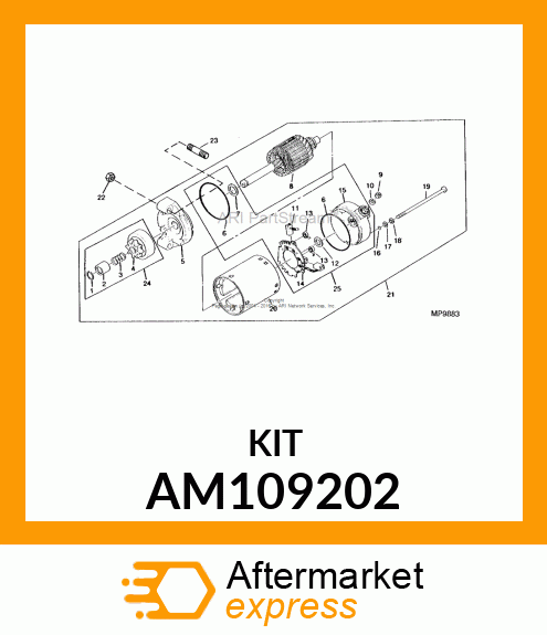 Cover Kit - KIT, BRUSH HOLDER & COVER AM109202