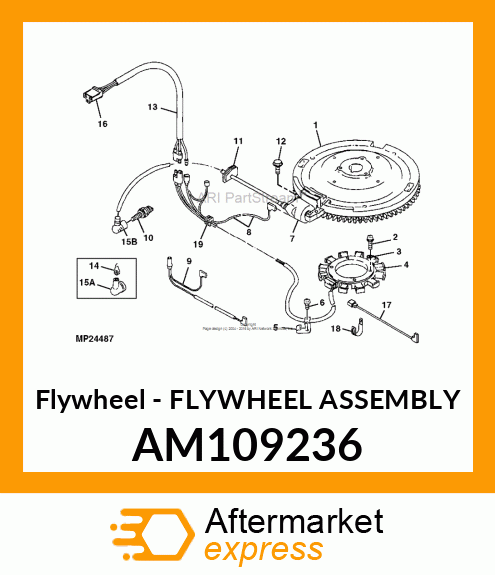 Flywheel - FLYWHEEL ASSEMBLY AM109236