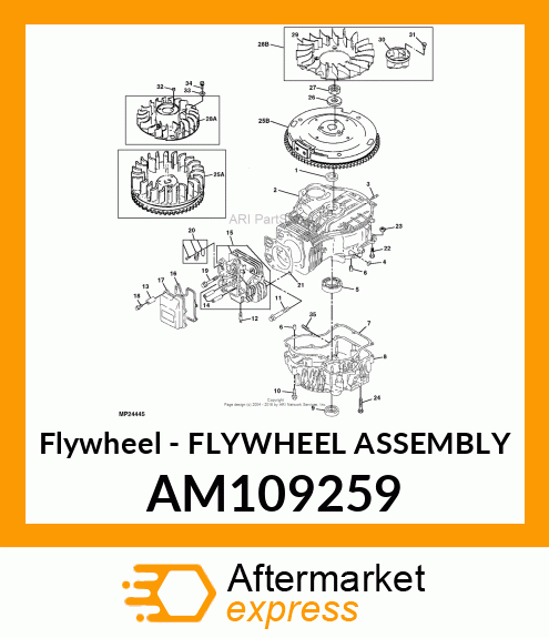 Flywheel - FLYWHEEL ASSEMBLY AM109259