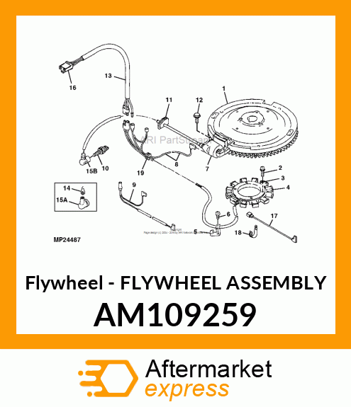 Flywheel - FLYWHEEL ASSEMBLY AM109259