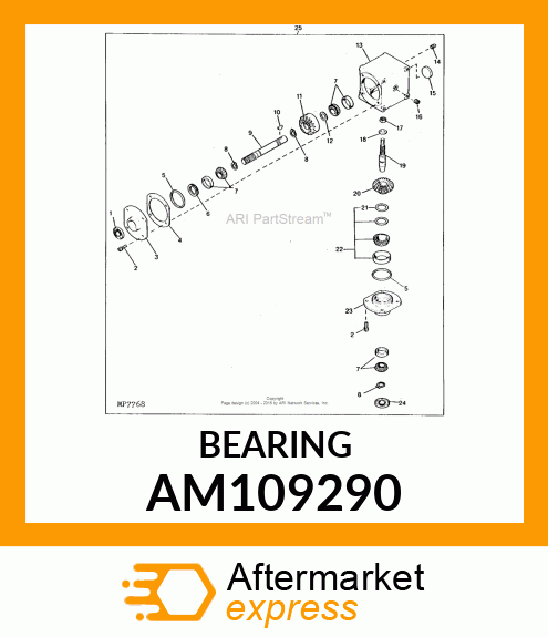 Bearing - BEARING AND CUP ASSEMBLY AM109290