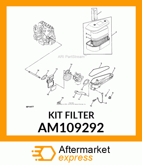 KIT, AIR FILTER ASSY AM109292