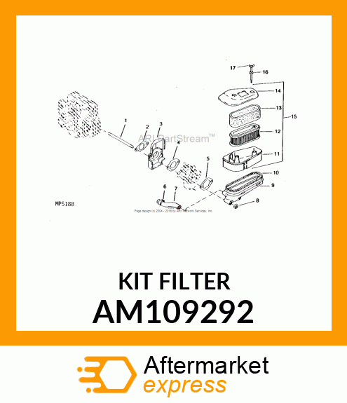 KIT, AIR FILTER ASSY AM109292