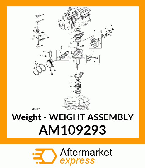 Weight - WEIGHT ASSEMBLY AM109293