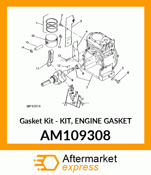 Gasket Kit - KIT, ENGINE GASKET AM109308