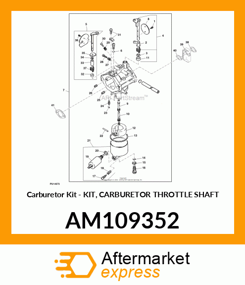 Carburetor Kit - KIT, CARBURETOR THROTTLE SHAFT AM109352