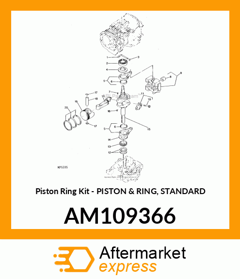 Piston Ring Kit - PISTON & RING, STANDARD AM109366