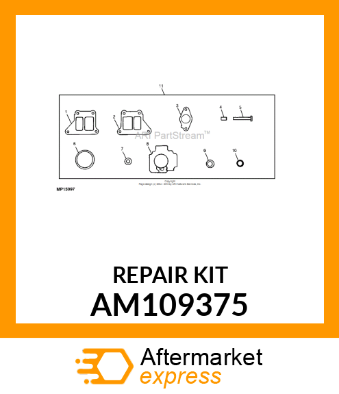 KIT, CARBURETOR GASKET AM109375