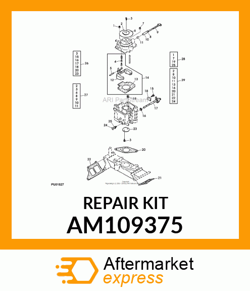 KIT, CARBURETOR GASKET AM109375