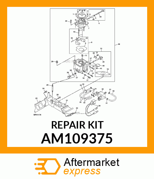 KIT, CARBURETOR GASKET AM109375