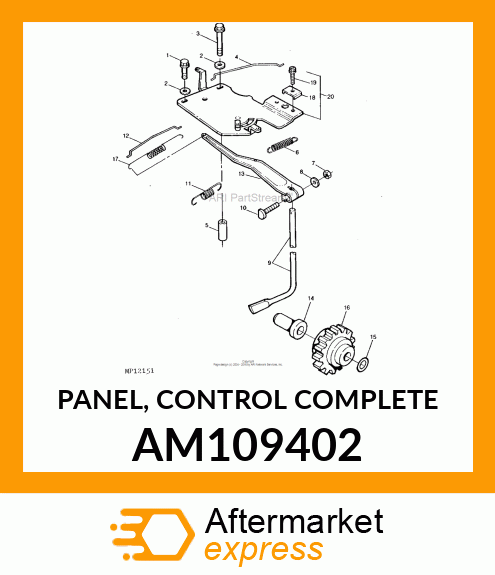 PANEL, CONTROL COMPLETE AM109402