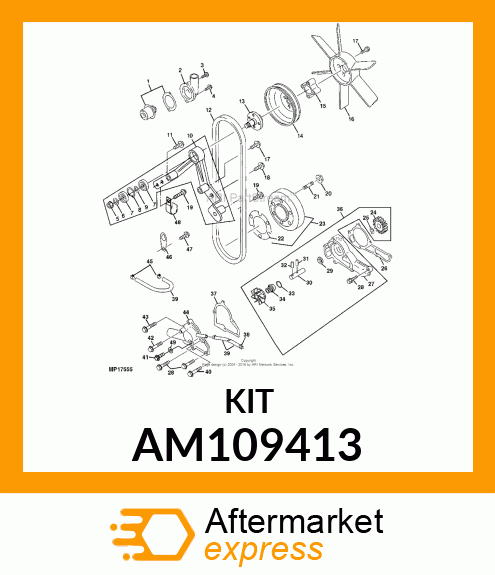 Pulley Kit - KIT, PULLEY & SHIM AM109413