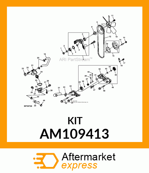 Pulley Kit - KIT, PULLEY & SHIM AM109413