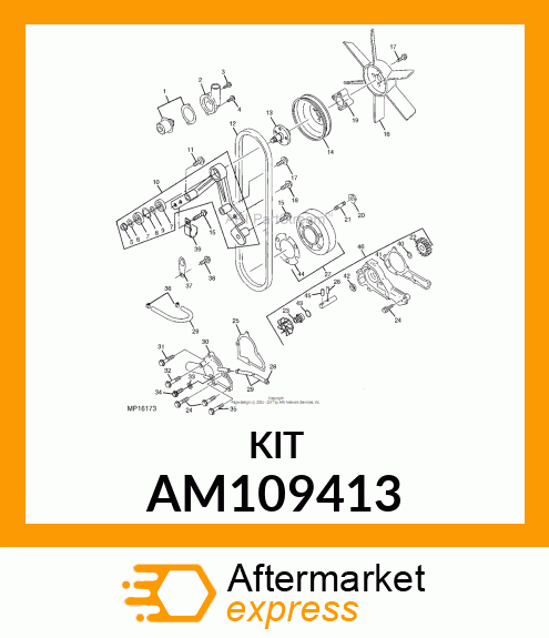 Pulley Kit - KIT, PULLEY & SHIM AM109413