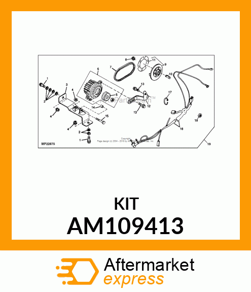 Pulley Kit - KIT, PULLEY & SHIM AM109413