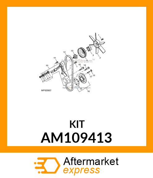 Pulley Kit - KIT, PULLEY & SHIM AM109413