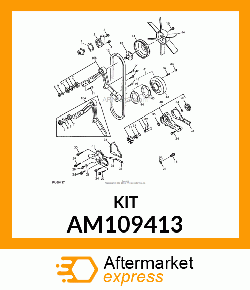 Pulley Kit - KIT, PULLEY & SHIM AM109413