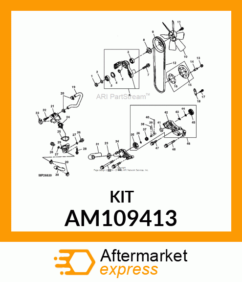 Pulley Kit - KIT, PULLEY & SHIM AM109413