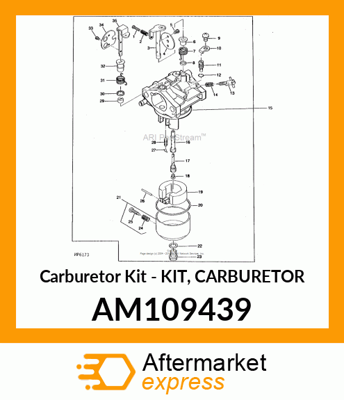 Carburetor Kit - KIT, CARBURETOR AM109439