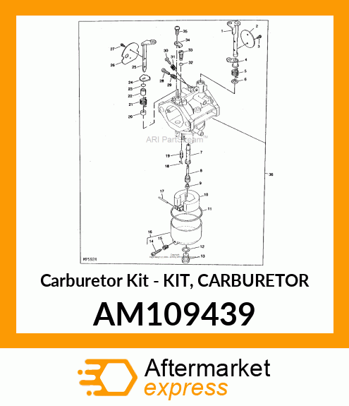 Carburetor Kit - KIT, CARBURETOR AM109439