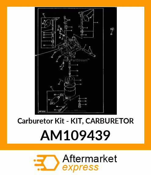 Carburetor Kit - KIT, CARBURETOR AM109439