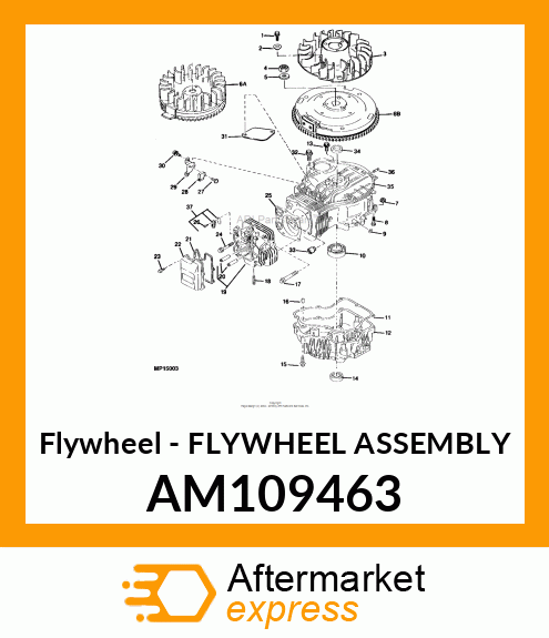 Flywheel - FLYWHEEL ASSEMBLY AM109463