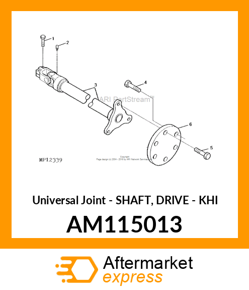 Universal Joint - SHAFT, DRIVE - KHI AM115013