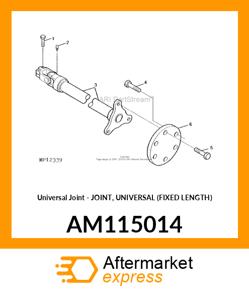 Universal Joint - JOINT, UNIVERSAL (FIXED LENGTH) AM115014