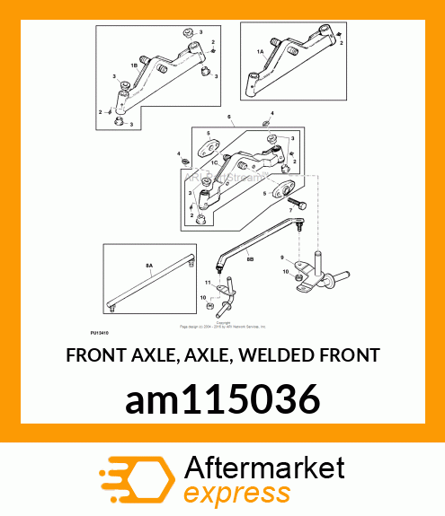 FRONT AXLE, AXLE, WELDED FRONT am115036